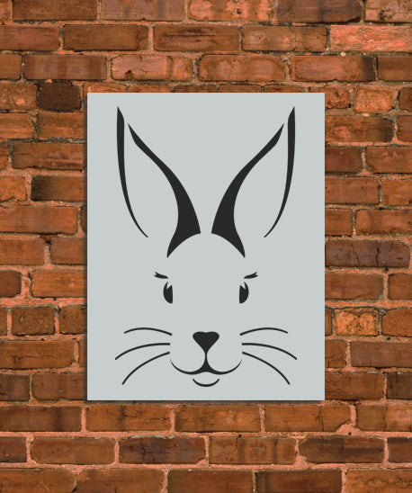 Rabbit Hare Face Stencil