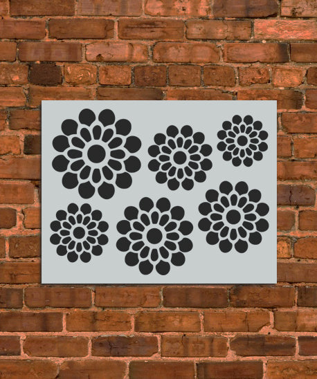 Round Flowers Stencil
