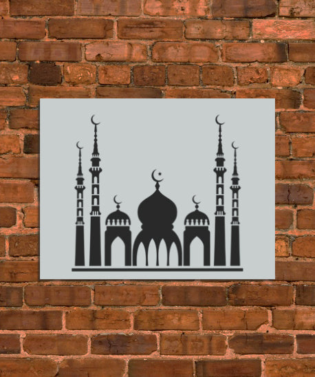 Muslim Mosque Stencil
