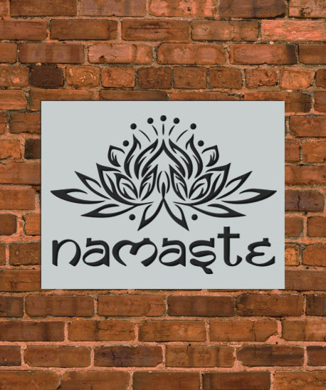 Namaste Yoga Stencil