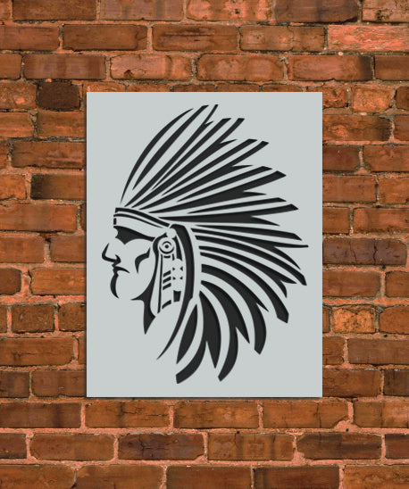 Native American Chief Stencil