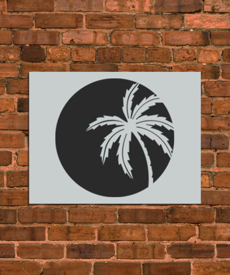Palm Sun Stencil