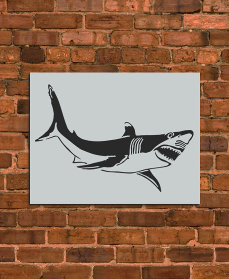 White Shark Stencil