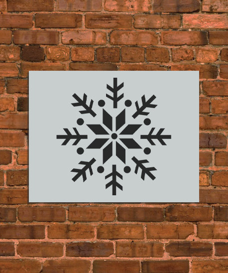 Winter Snowflake Star Stencil