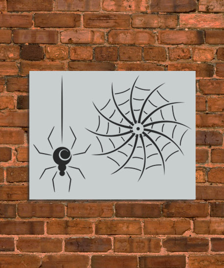 Spider Web Halloween Stencil