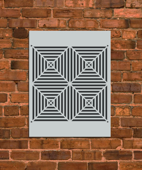 Striped Triangles Stencil