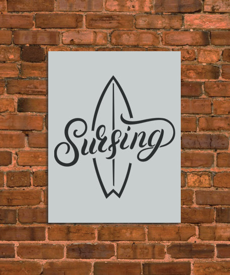Surfing Board Stencil