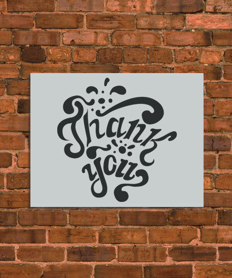 Thank You Decoration Stencil
