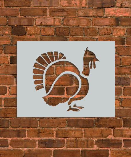 Turkey Thanksgiving Season Stencil