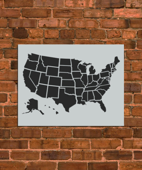 United States Map Stencil