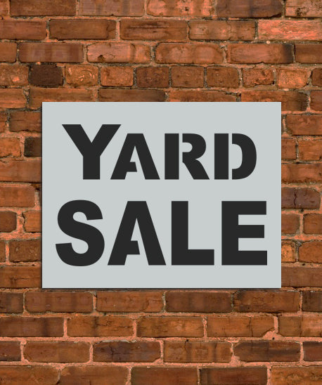 Yard Sale Sign Stencil