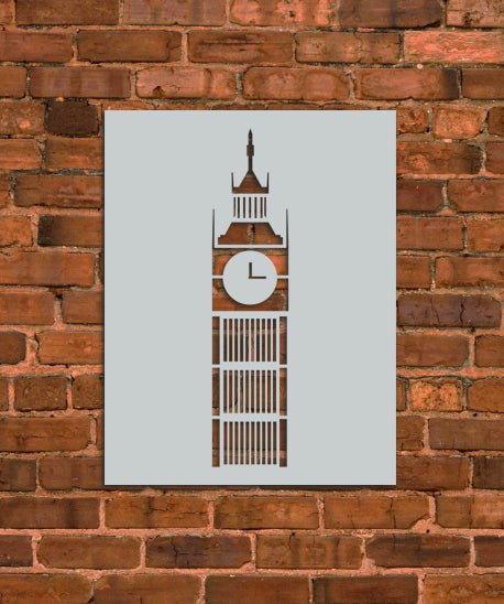 Big Ben Tower Stencil - INNOVO Stencils