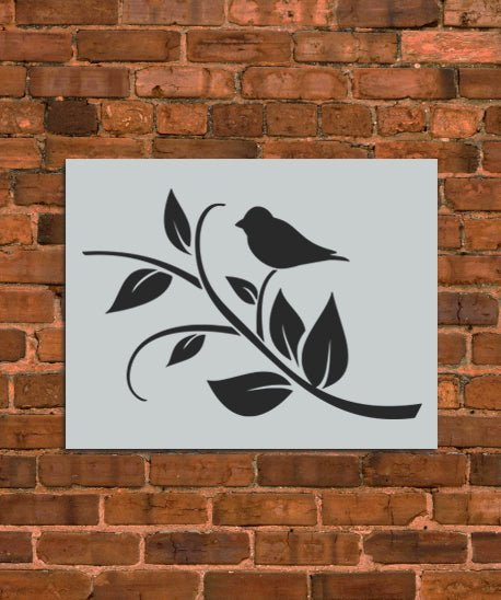 Bird on Branch Stencil - INNOVO Stencils