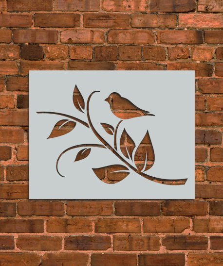 Bird on Branch Stencil - INNOVO Stencils