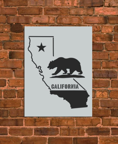 California Decor Stencil - INNOVO Stencils