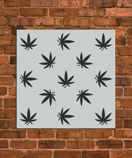 Cannabis Pattern Stencil - INNOVO Stencils