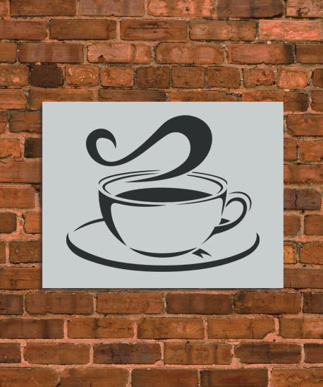 Coffee Cup Tea Cup Stencil - INNOVO Stencils
