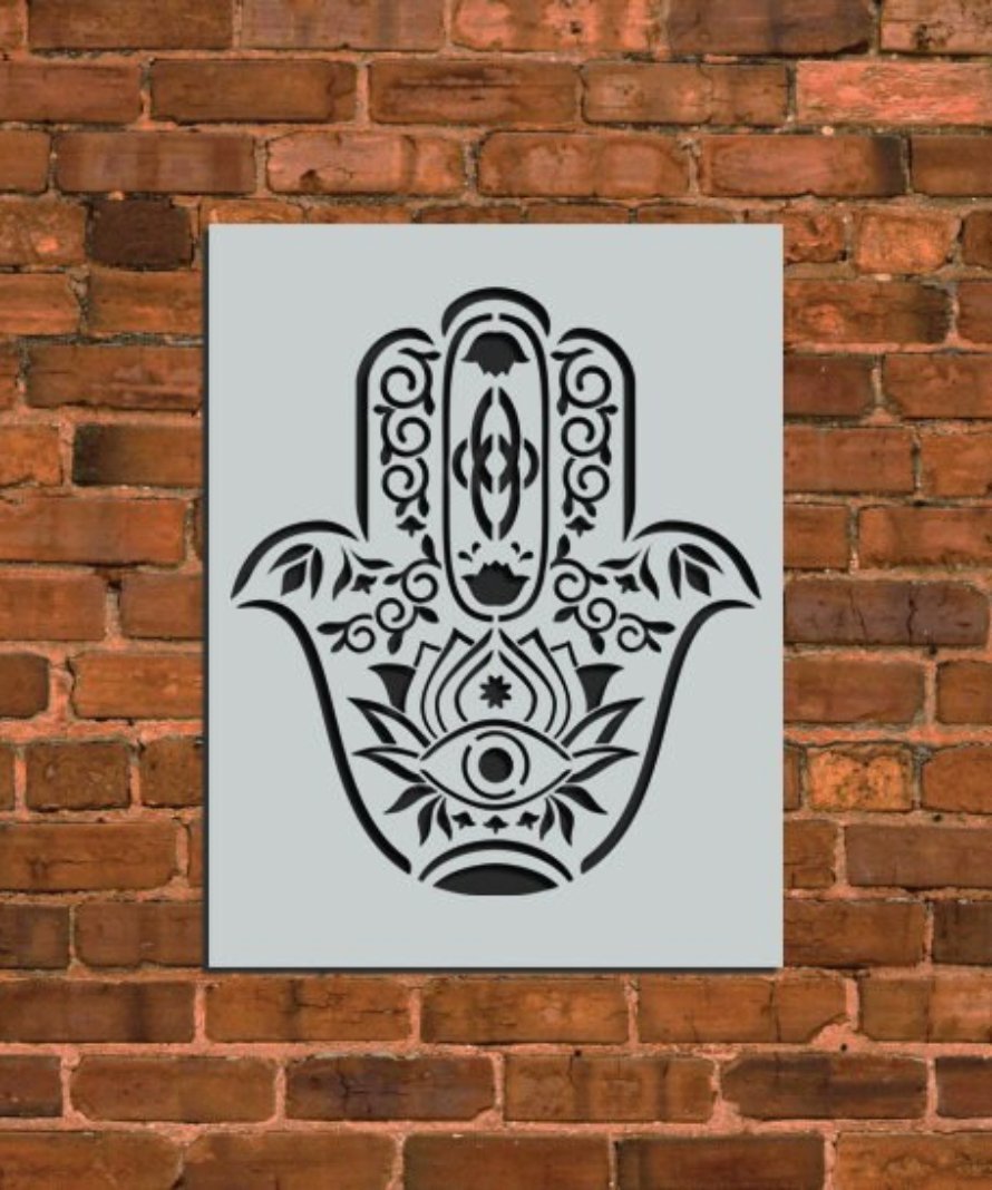 Fatima Hamsa Hand Stencil - INNOVO Stencils