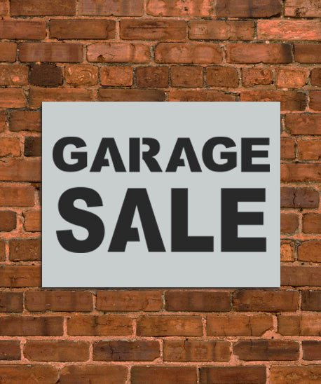 Garage Sale Sign Stencil - INNOVO Stencils