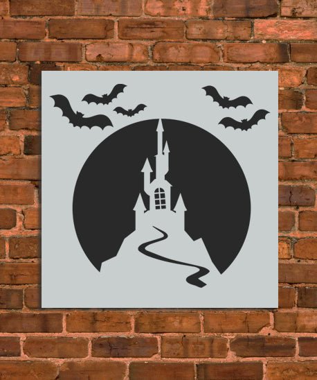 Halloween Haunted Castle Stencil - INNOVO Stencils