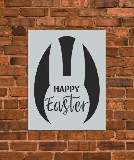 Happy Easter Egg Bunny Stencil - INNOVO Stencils