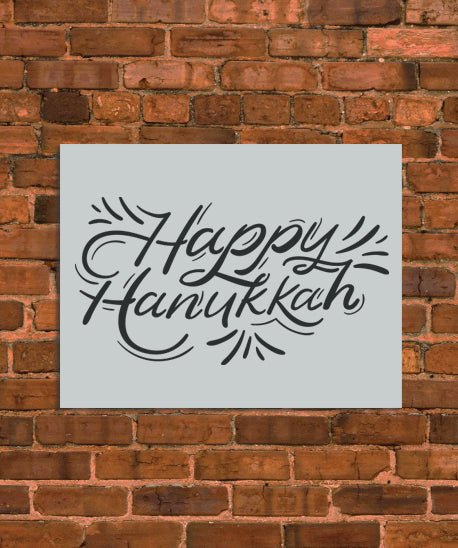Happy Hanukkah Stencil - INNOVO Stencils