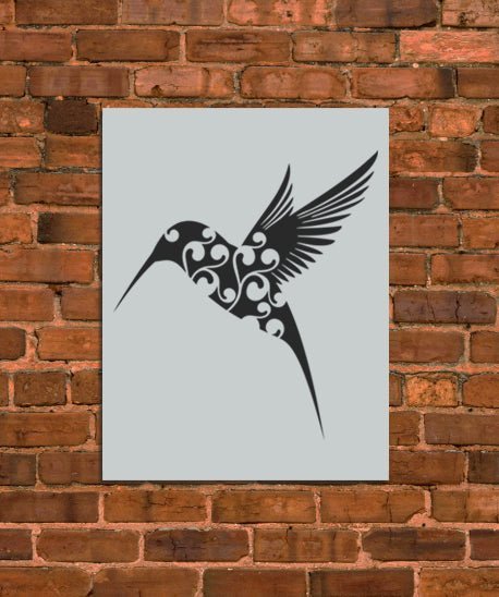 Hummingbird Ornament Stencil - INNOVO Stencils
