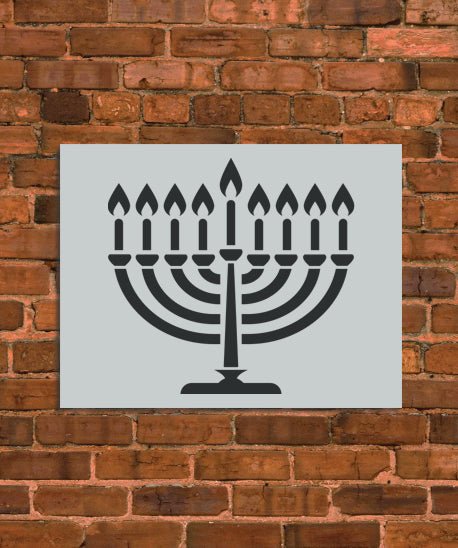 Menorah 9 Candles Stencil - INNOVO Stencils