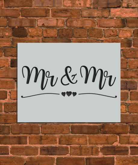 Mr and Mr Wedding Stencil - INNOVO Stencils