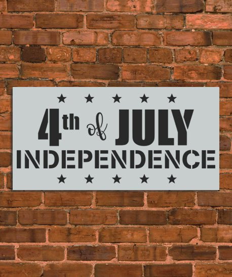 4th of July Banner Stencil - INNOVO Stencils