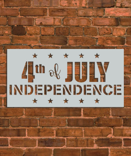 4th of July Banner Stencil