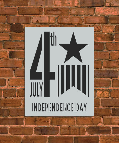 4th of July Independence Day Stencil