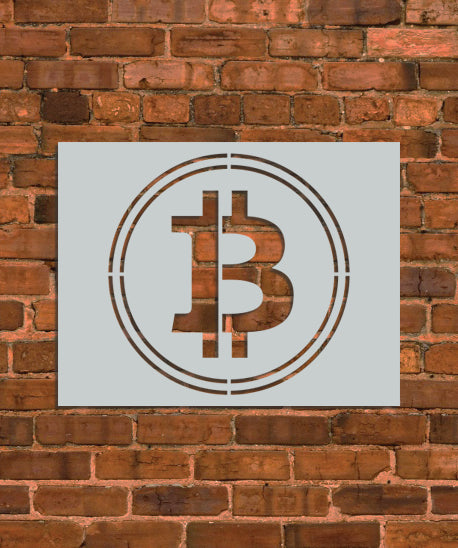 Bitcoin Cryptocurrency Stencil