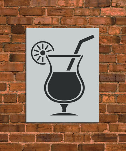 Cocktail Drink Stencil