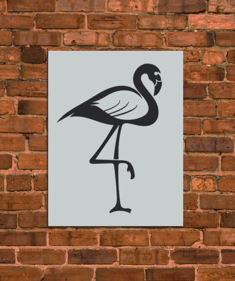 Flamingo Bird Stencil