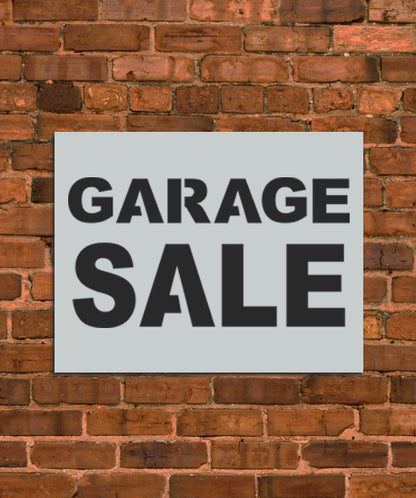 Garage Sale Sign Stencil