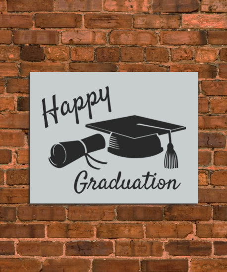 Happy Graduation Stencil