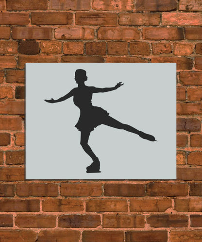 Ice Skating Figure Stencil