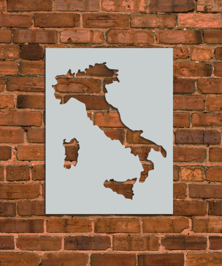 Italy Map Stencil