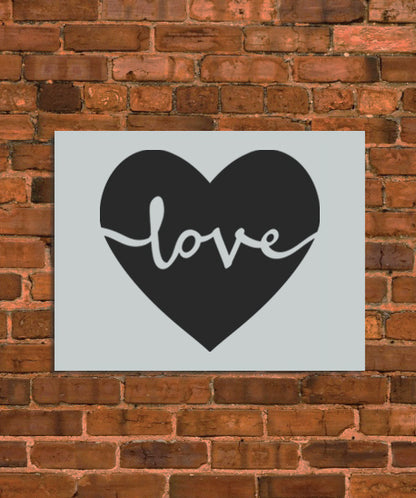 Love in Heart Stencil