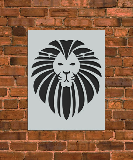 Lion Head Stencil