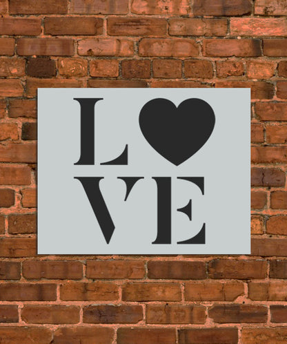 Love Heart Sign Stencil