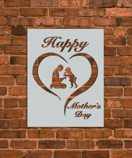 Happy Mother's Day Stencil