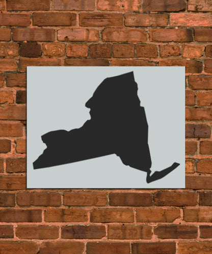 New York State Map Stencil