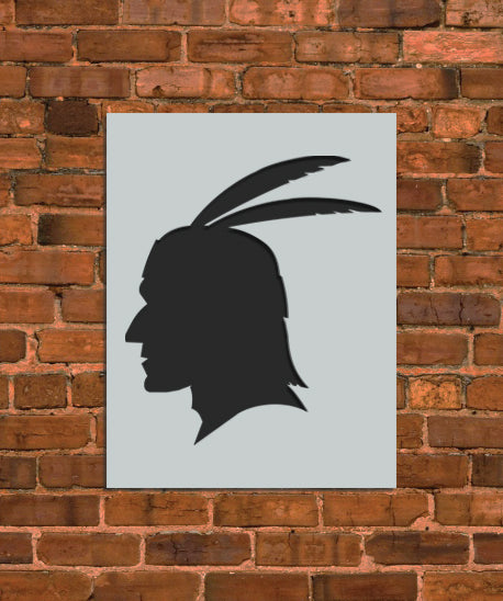 Native American Silhouette Stencil