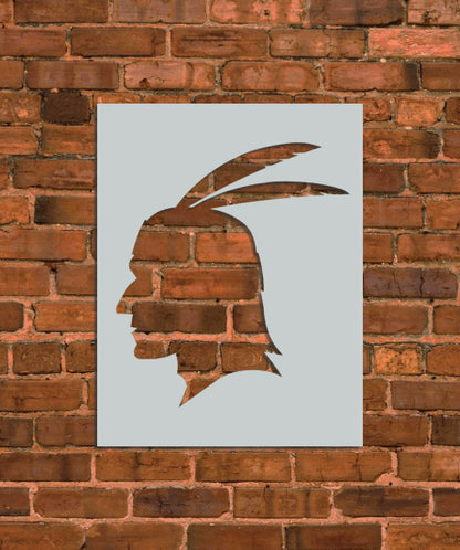 Native American Silhouette Stencil