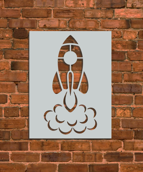 Rocket Launch Stencil