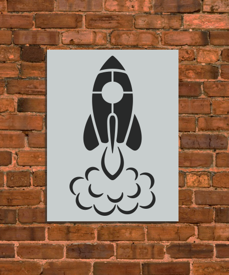 Rocket Launch Stencil