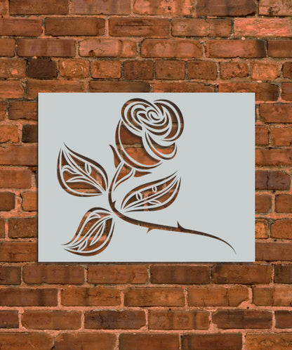 Single Rose Stencil