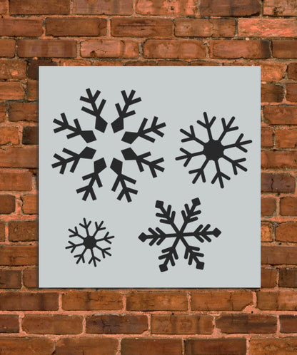 Winter Snowflakes Set Decor Stencil